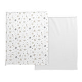 Set 2 Cearceafuri cu Elastic din Bumbac Chicco Next2Me Forever, Confetti, 0luni+