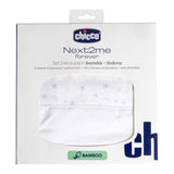Set Lenjerie din Fibra Bambus pentru Patut Chicco Next2Me Forever, Foliage, 0 Luni+