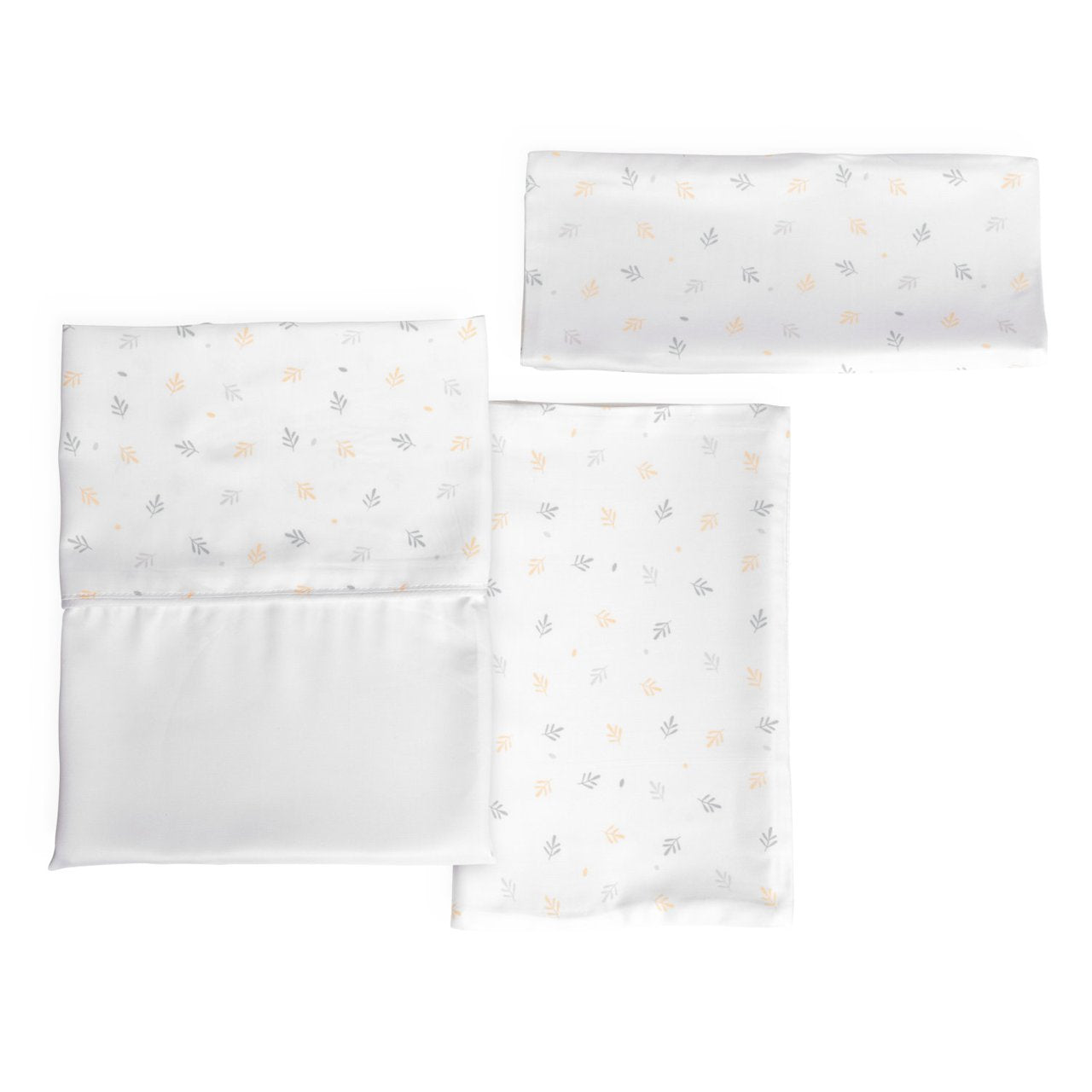 Set Lenjerie din Fibra Bambus pentru Patut Chicco Next2Me Forever, Foliage, 0 Luni+