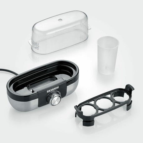 Severin Fierbător de ouă Severin EK 3163, 3 ouă, inox/negru, compact pentru casă și birou