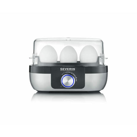 Severin Fierbător de ouă Severin EK 3163, 3 ouă, inox/negru, compact pentru casă și birou