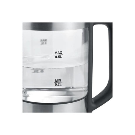 Severin Fierbător electric Severin WK 3458, sticlă, 0,5 L, format mini, compact pentru ceai și cafea