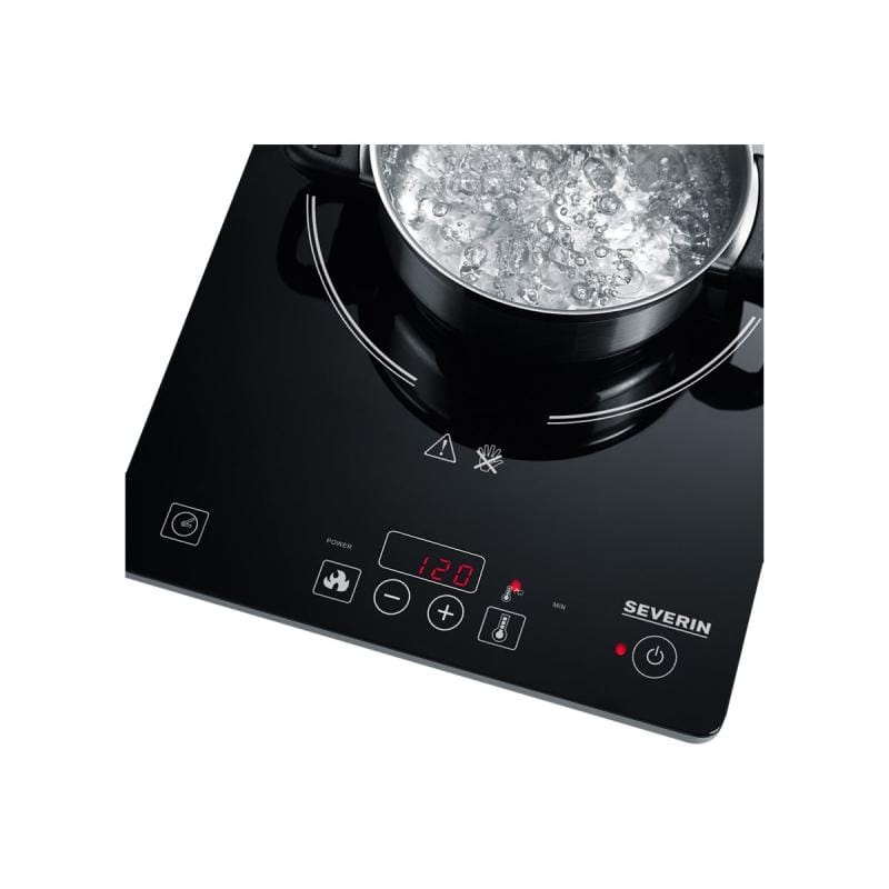 Severin Plită electrică Severin KP 1071 cu un singur ochi, neagră, compactă pentru gătit rapid