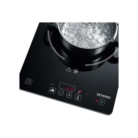 Severin Plită electrică Severin KP 1071 cu un singur ochi, neagră, compactă pentru gătit rapid