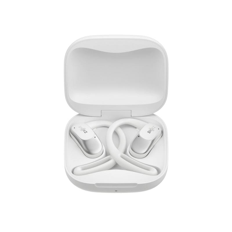 AfterShokz Căști sport wireless Shokz OpenFit T511-ST-WT, design deschis, alb, Bluetooth, pentru alergare și antrenamente