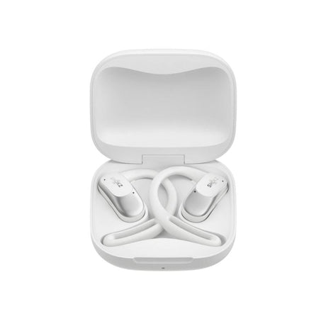 AfterShokz Căști sport wireless Shokz OpenFit T511-ST-WT, design deschis, alb, Bluetooth, pentru alergare și antrenamente