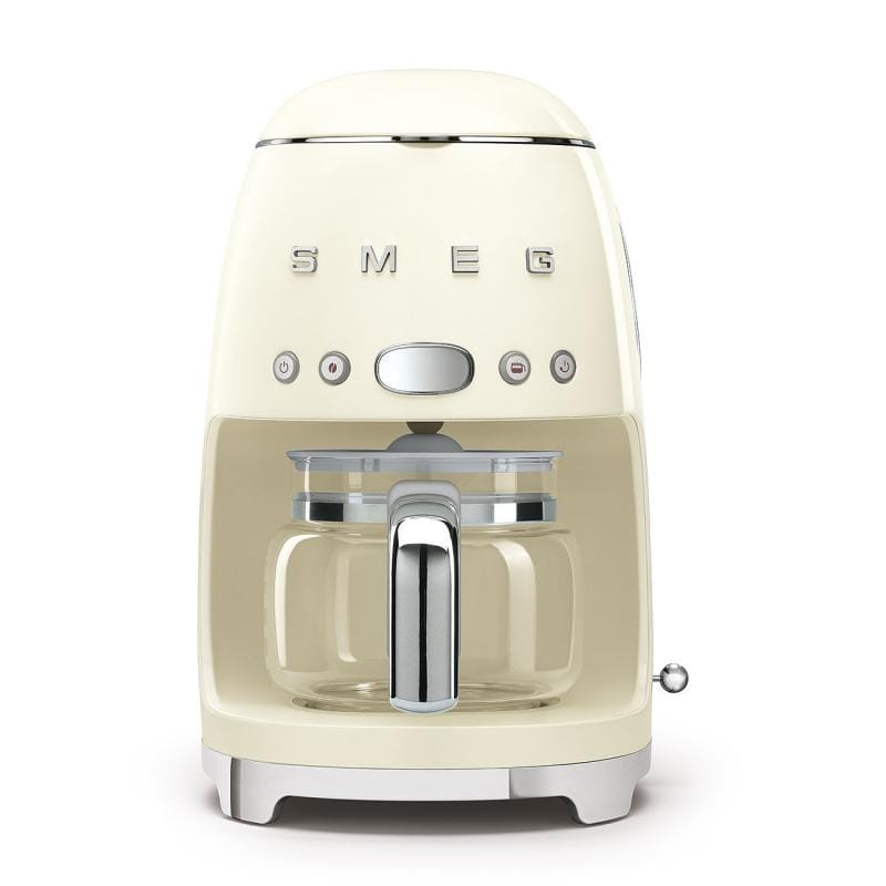 SMEG Cafetieră cu filtru SMEG DCF02CREU, crem, programare automată, carafă din sticlă, menținere la cald, anti-picurare