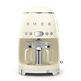 SMEG Cafetieră cu filtru SMEG DCF02CREU, crem, programare automată, carafă din sticlă, menținere la cald, anti-picurare