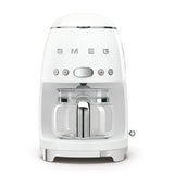 SMEG Cafetieră cu filtru SMEG DCF02WHEU, alb, design retro, pentru cafea filtrată, uz casnic și birou