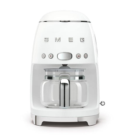 SMEG Cafetieră cu filtru SMEG DCF02WHEU, alb, design retro, pentru cafea filtrată, uz casnic și birou