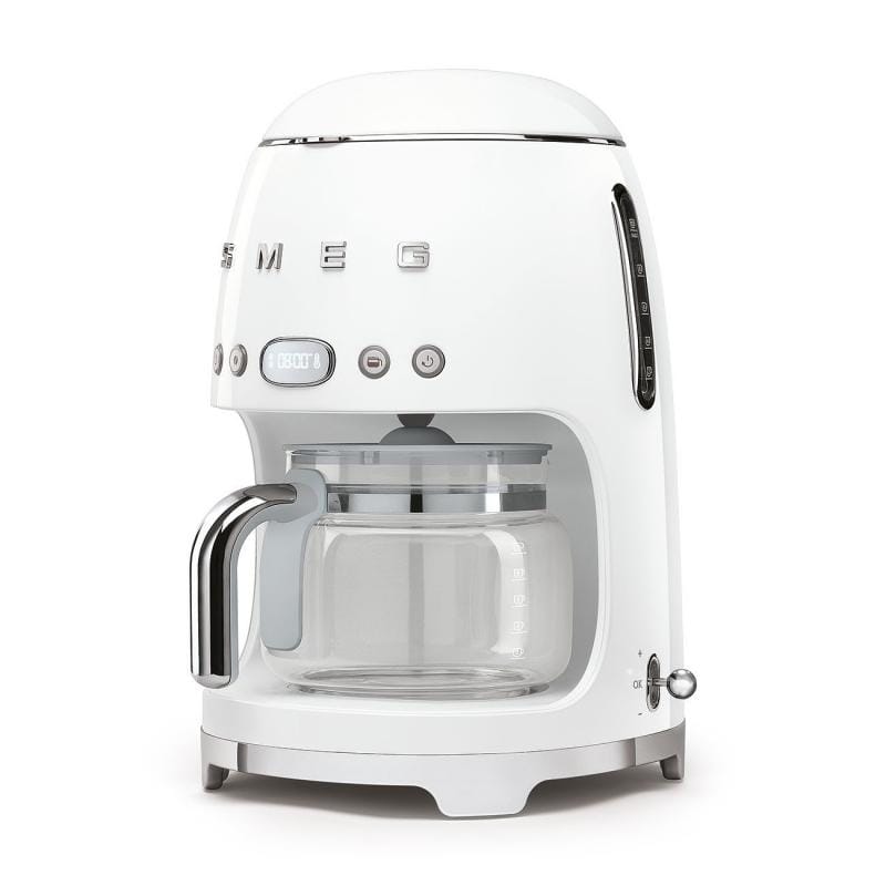 SMEG Cafetieră cu filtru SMEG DCF02WHEU, alb, design retro, pentru cafea filtrată, uz casnic și birou