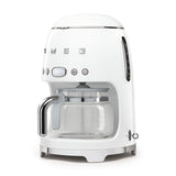 SMEG Cafetieră cu filtru SMEG DCF02WHEU, alb, design retro, pentru cafea filtrată, uz casnic și birou