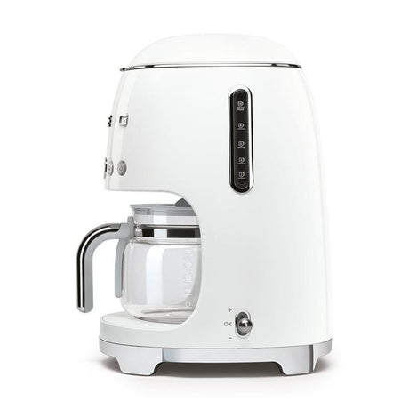 SMEG Cafetieră cu filtru SMEG DCF02WHEU, alb, design retro, pentru cafea filtrată, uz casnic și birou