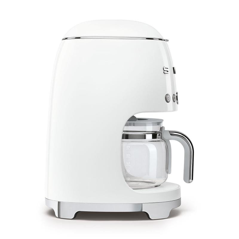 SMEG Cafetieră cu filtru SMEG DCF02WHEU, alb, design retro, pentru cafea filtrată, uz casnic și birou