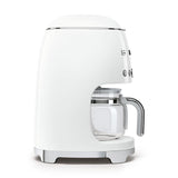 SMEG Cafetieră cu filtru SMEG DCF02WHEU, alb, design retro, pentru cafea filtrată, uz casnic și birou