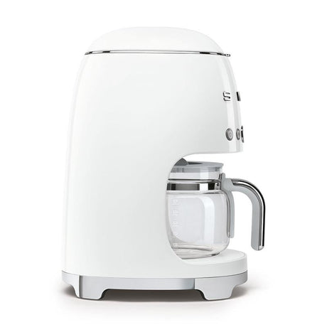 SMEG Cafetieră cu filtru SMEG DCF02WHEU, alb, design retro, pentru cafea filtrată, uz casnic și birou