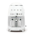 SMEG Cafetieră cu filtru SMEG DCF02WHEU, alb, design retro, pentru cafea filtrată, uz casnic și birou