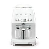 SMEG Cafetieră cu filtru SMEG DCF02WHEU, alb, design retro, pentru cafea filtrată, uz casnic și birou
