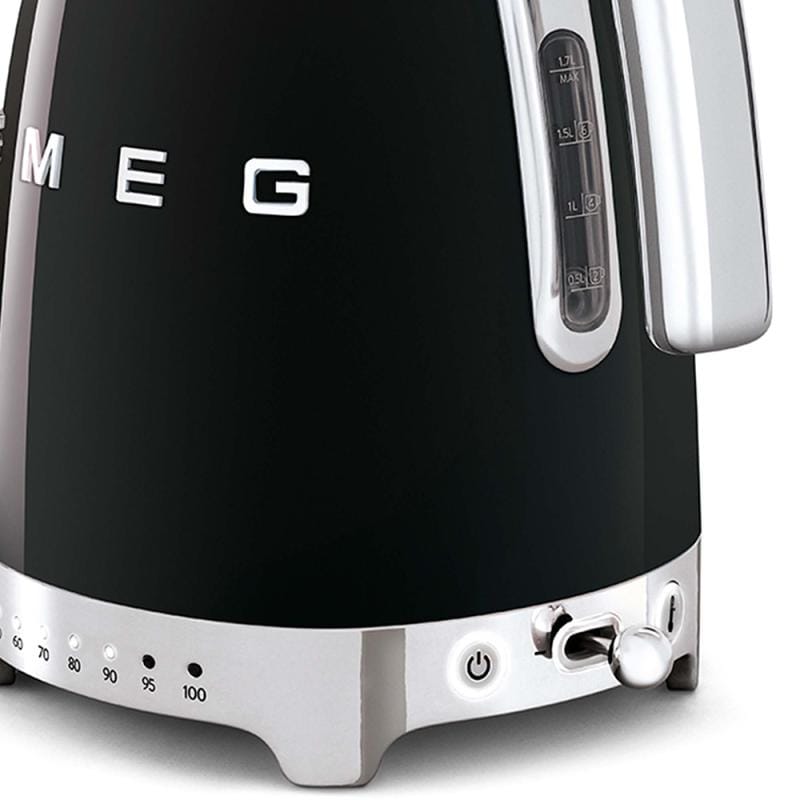 SMEG Fierbător electric SMEG KLF04BLEU, negru, design retro, temperatură reglabilă