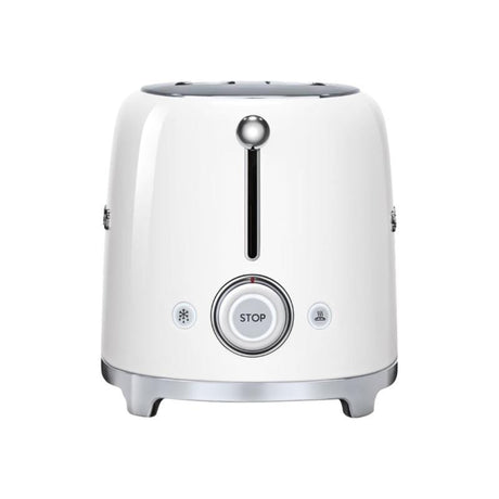 SMEG Prăjitor de pâine SMEG TSF01WHEU, 2 felii, funcții decongelare/reîncălzire, alb, design retro