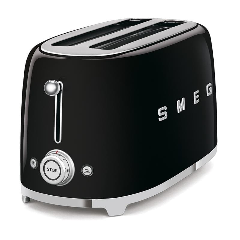 SMEG Prăjitor de pâine SMEG TSF02BLEU, 2 felii, funcții reîncălzire și decongelare, negru, design retro