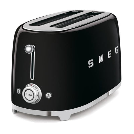 SMEG Prăjitor de pâine SMEG TSF02BLEU, 2 felii, funcții reîncălzire și decongelare, negru, design retro