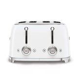 SMEG Prăjitor de pâine SMEG TSF03WHEU, 4 fante, funcții decongelare și reîncălzire, alb, design retro