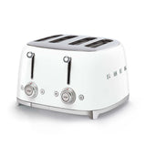 SMEG Prăjitor de pâine SMEG TSF03WHEU, 4 fante, funcții decongelare și reîncălzire, alb, design retro