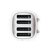 SMEG Prăjitor de pâine SMEG TSF03WHEU, 4 fante, funcții decongelare și reîncălzire, alb, design retro