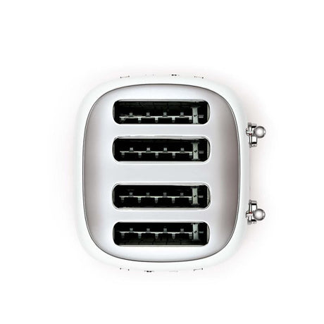 SMEG Prăjitor de pâine SMEG TSF03WHEU, 4 fante, funcții decongelare și reîncălzire, alb, design retro