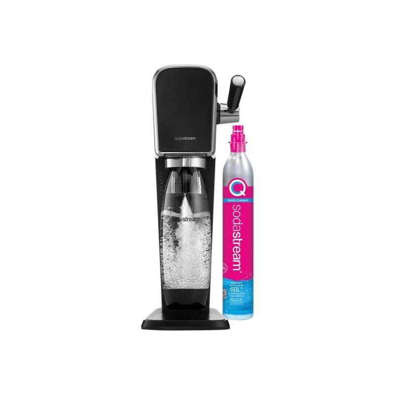 SodaStream Aparat de sifon SodaStream ART Negru, cu sticlă PET reutilizabilă 1 L, preparare rapidă apă carbogazoasă acasă
