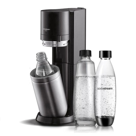 SodaStream Aparat de sifon SodaStream DUO negru, set cu 1 sticlă din sticlă și 1 sticlă PET