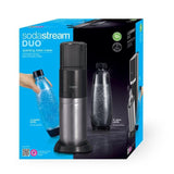 SodaStream Aparat de sifon SodaStream DUO negru, set cu 1 sticlă din sticlă și 1 sticlă PET