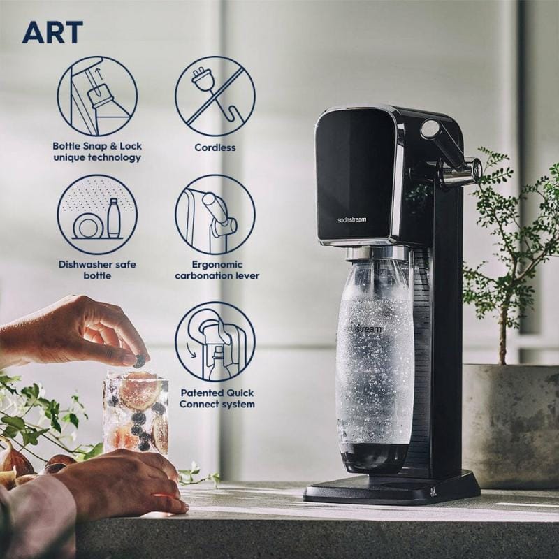SodaStream SodaStream Soda Maker Terra black Schwarz QC with CO2 & 1L PET bottle (1012811411)