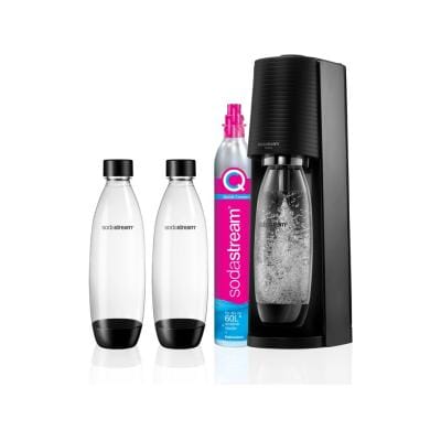 SodaStream Aparat de carbonatare SodaStream Terra Valuepack QC, negru, cu 2 sticle reutilizabile incluse