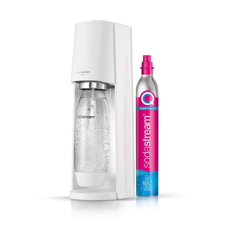 SodaStream Aparat carbogazificare SodaStream Terra alb QC, cu cilindru CO2 și sticlă PET 1L (1012811410)