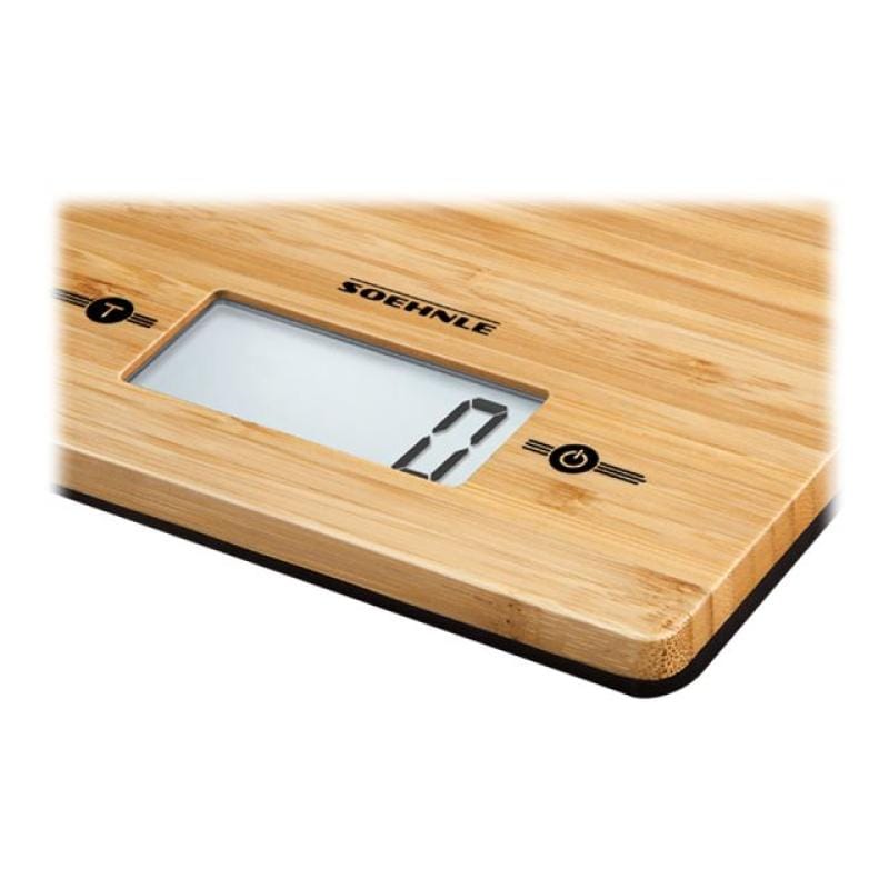 Leifheit Cântar de bucătărie Soehnle Bamboo, capacitate 5 kg, maro (66308)
