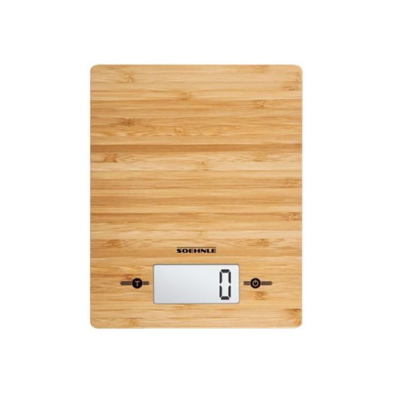 Leifheit Cântar de bucătărie Soehnle Bamboo, capacitate 5 kg, maro (66308)