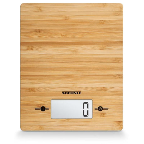 Leifheit Cântar de bucătărie Soehnle Bamboo, capacitate 5 kg, maro (66308)
