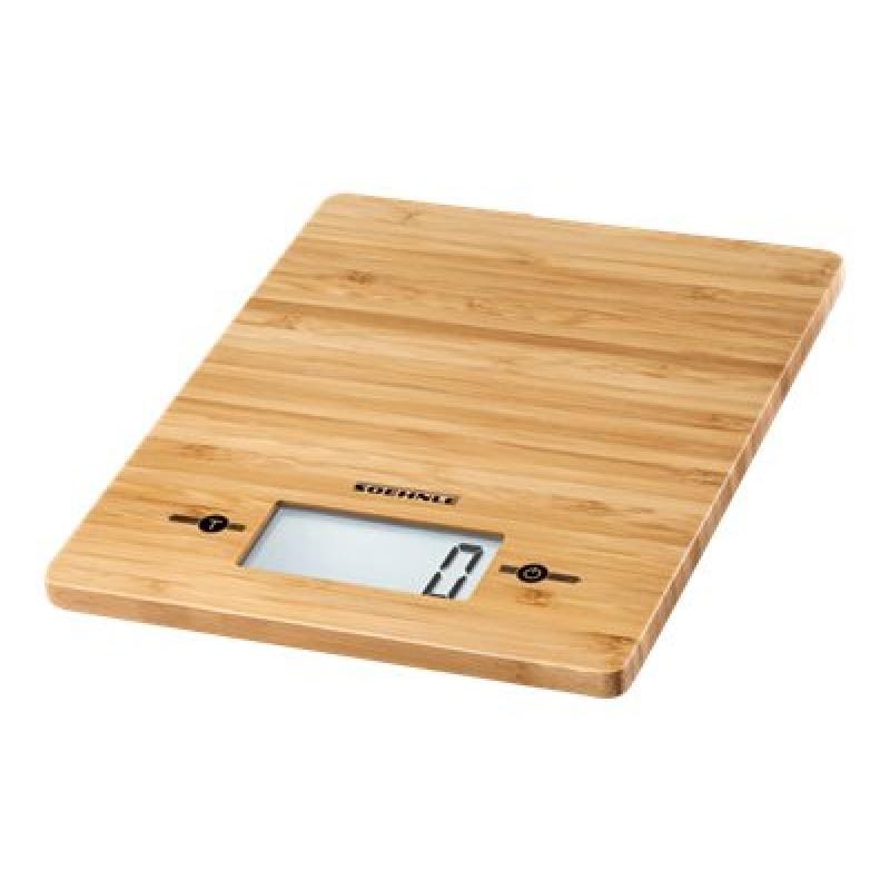 Leifheit Cântar de bucătărie Soehnle Bamboo, capacitate 5 kg, maro (66308)