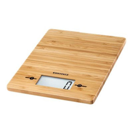 Leifheit Cântar de bucătărie Soehnle Bamboo, capacitate 5 kg, maro (66308)