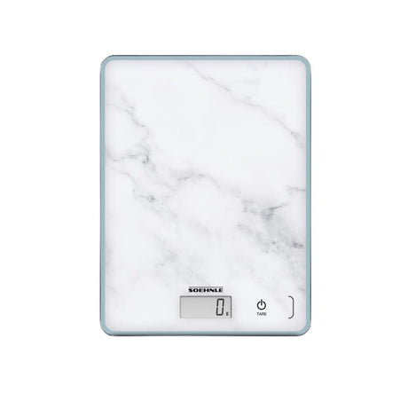 Leifheit Cântar de bucătărie Soehnle Compact 300 Marble, alb, capacitate 5 kg (61516)