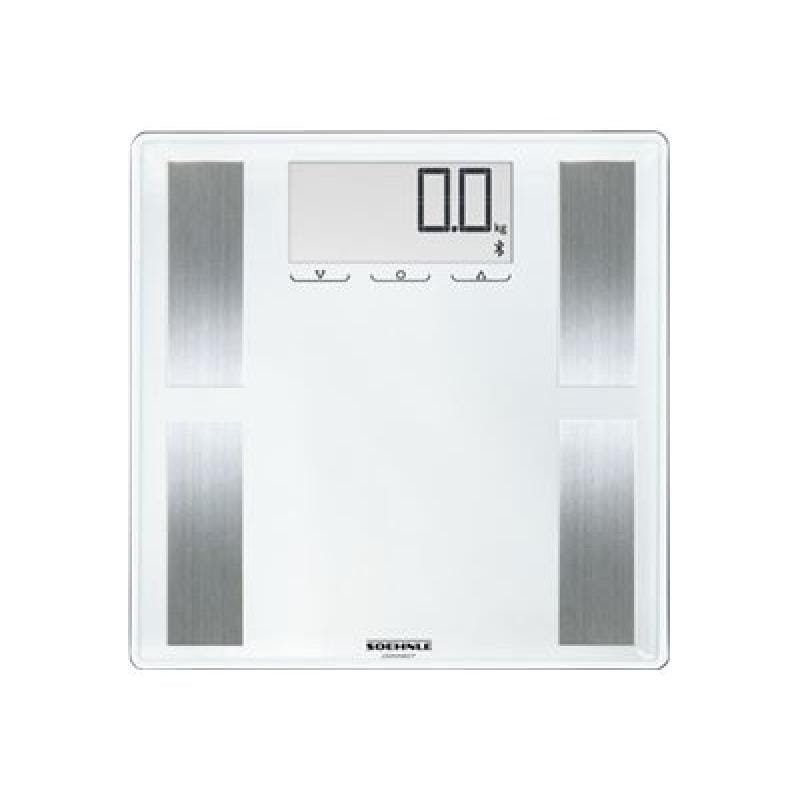 Leifheit Cântar digital Soehnle Shape Sense Connect 100, 180 kg, alb, platformă din sticlă, conectare aplicație Soehnle Connect