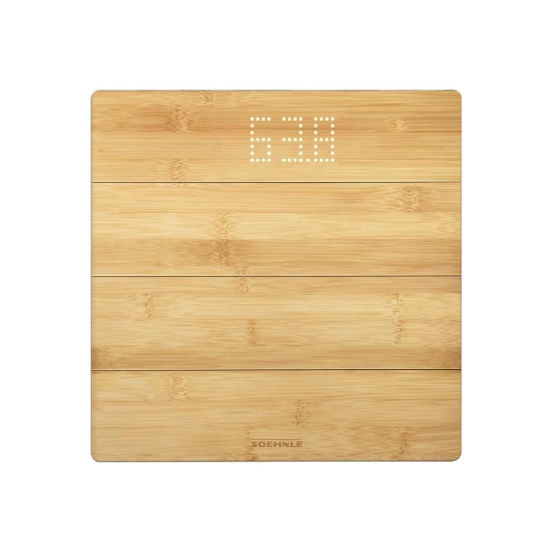 Leifheit Cântar de baie Soehnle Style Sense Bamboo Magic 63880, 180 kg, display Magic, maro aspect bambus