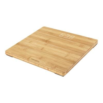 Leifheit Cântar de baie Soehnle Style Sense Bamboo Magic 63880, 180 kg, display Magic, maro aspect bambus