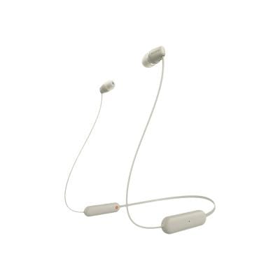 Sony Căști Bluetooth In-Ear Sony WI-C100 Bej (WIC100C CE7) cu bandă pentru gât