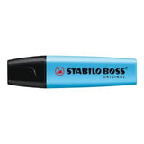 Stabilo Textmarker STABILO BOSS ORIGINAL 70/31, albastru, vârf daltă, cerneală pe bază de apă, 2 lățimi de scriere