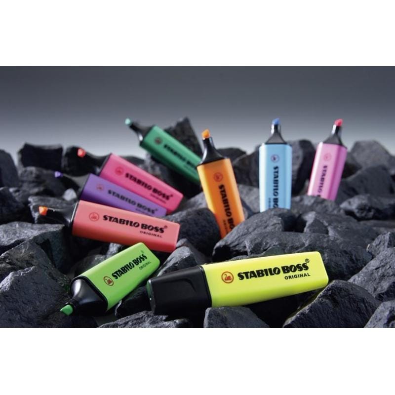 Stabilo Textmarker STABILO BOSS ORIGINAL 70/33 Verde, Vârf Tip Daltă, Evidențiere Uniformă pentru Școală și Birou