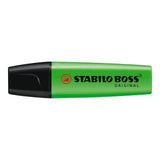 Stabilo Textmarker STABILO BOSS ORIGINAL 70/33 Verde, Vârf Tip Daltă, Evidențiere Uniformă pentru Școală și Birou