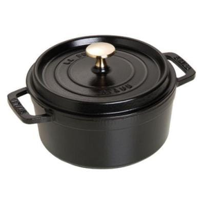 Zwilling Vas rotund Staub Roaster 18 cm, fontă emailată, negru, pentru cuptor și plită, 40509-485-0